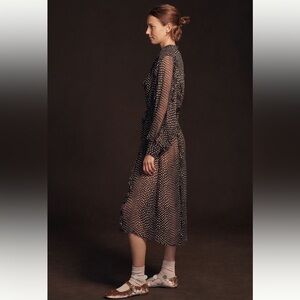 Antim Batik Siena Midi - Black and White Polka Dot Dress